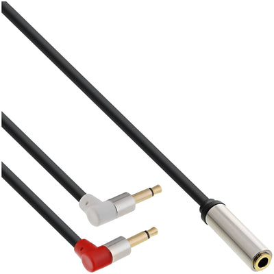 Inline Adapter Headphones Slim Audio Plane, 2X 3,5MM M a 3,5MM F 3 Pines, 0,15M — image 1