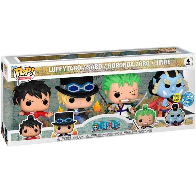 Blíster 4 Figuras Pop One Pieza Exclusive