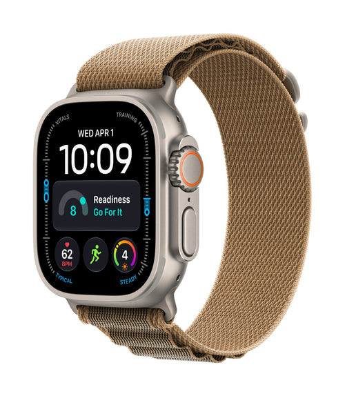 Apple Watch Ultra 4 (2026) GPS + Cel 49MM Box Of Titanio Natural Strap Alpine Loop Desierto Size M Siri Ai — image 1