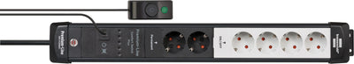 Brennenstuhl Power Strip 1951560103 Base Múltiple 3M 6 Salidas AC Indoor Black Grey Claro — image 1