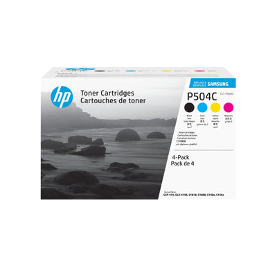 Samsung CLT-P504C 4-PACK Cyan/Magenta/Yellow/Black Genuine Toner Cartridge Toner 4 Pieces Black Cyan Magenta a — image 1