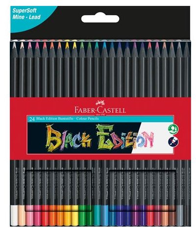 Faber-castell Pencils Colours Faber Black Edition 24 Pieces Set 116424 — image 1