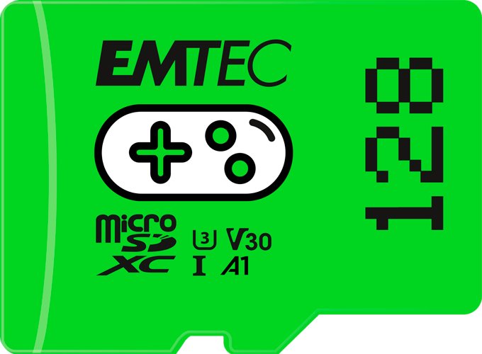 Emtec Tarjeta microSD 128GB Sdxc CL.10 UHS1 U3 V30 A1 Gaming ECMSDM128GXCU3G
