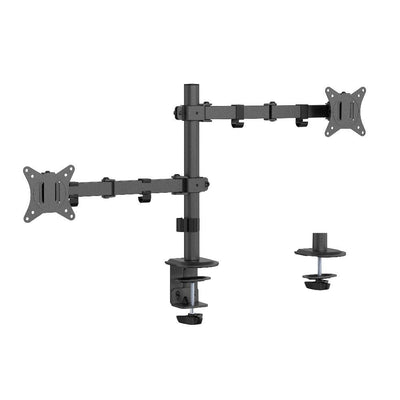 Gembird MA-D2-03 Arm Adjustable Monitor Double Montado Desk 17-32, Black — image 1