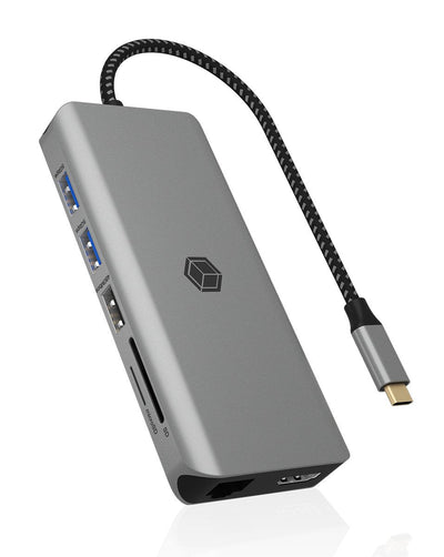 Icy Box USB-C Docking Station (12-IN-1) For 2 Monitore (2x Hdmi), 4K 60HZ, 5x USB 3.0 Hub, 100W Power Delivery — image 1