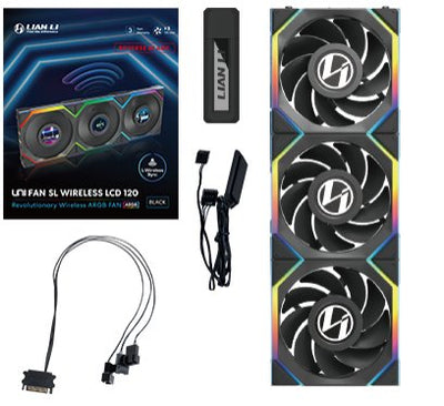 Lian Li Fan 120X120 Unifan Sl Wireless LCD Bk Rv — image 1