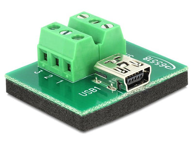 Delock 65518 Adapter Mini-usb Female Bloque Terminals 6 Contactos — image 1