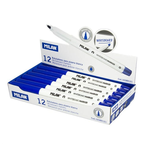 Milan Box 12 Markers Azules Whiteboard White — image 1