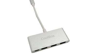 Coolbox Hub COO-HUC3U3PD 3 Ports USB 3.0 Aluminium — image 1