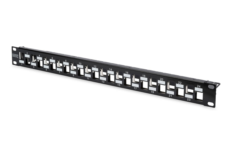 Digitus Patch Panel Modular , 24 Ports Without Equipar, Black Graduado, 1 U, Módulos Keystone DN-91412