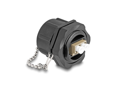 Delock 87885 Connector Recessed Fibre Optic Lc Duplex a Lc Duplex With Cover Protectora Monomodo IP68 Resistan — image 1