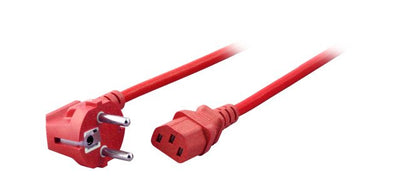 Efb Cable Power Contact Protection 90 - C13 180, Red 3,0M, 3 X 1,00MM — image 1