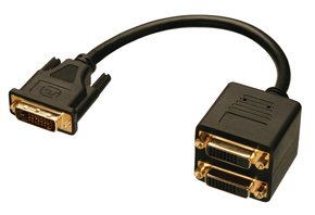 Lindy DVI Splitter Cable DVI 0,18M DVI-d Black — image 1
