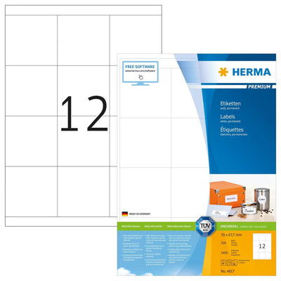 Herma Labels Premium A4 White 70X67,7MM Paper 2400 Units — image 1