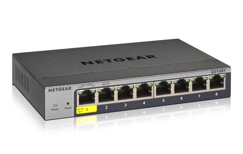 NETGEAR GS108TV3, Switch 8 Port, Gestionado, L2, Gigabit Ethernet (10/100/1000), Bidireccional Complete (full