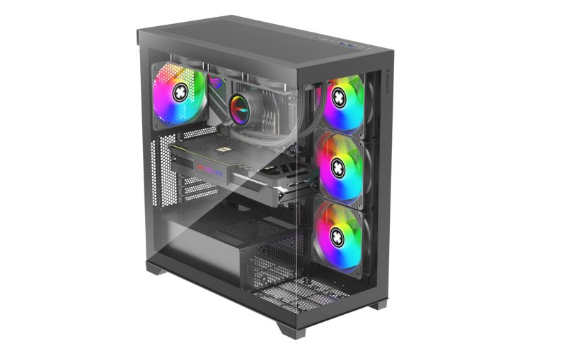 Xilence PC Case Xilent Gleam Glass Tempered X818.ARGB Black