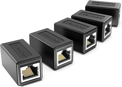 Vention Adapter Connector RJ45 IPVB0-5 CAT.6 FTP RJ45 Female RJ45 Female 5 Units Black — image 1