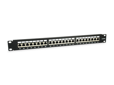 Equip Patch Panel 24 Port RJ45 CAT.6A 19\1 1HE Black 326625 — image 1