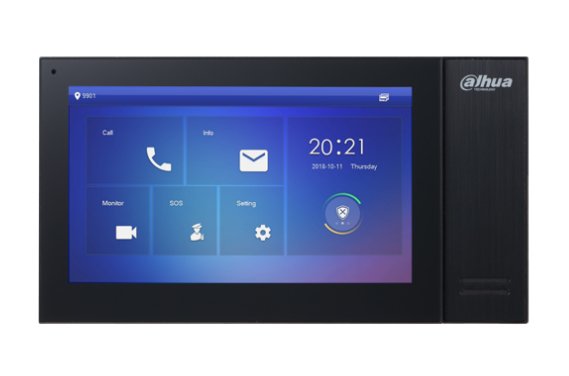 Dahua VTH2421FB-P Monitor Indoor 7 Surface Video Doorbell IP PoE SD 6E 1S Alarm Black