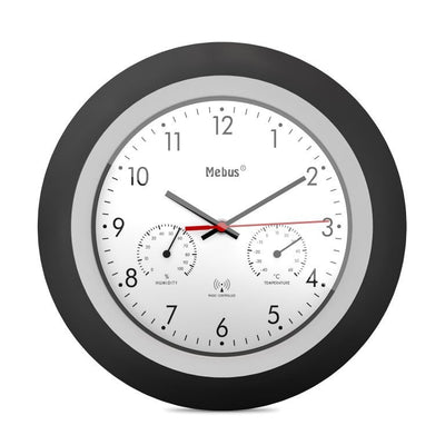 Mebus 19449 Watch Wall Watch Wall Digital Alrededor Black White — image 1