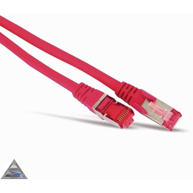 Network Cable CAT.6A RJ45 S STP 5M Red Libre Halógenos Ghmt Zertifizier