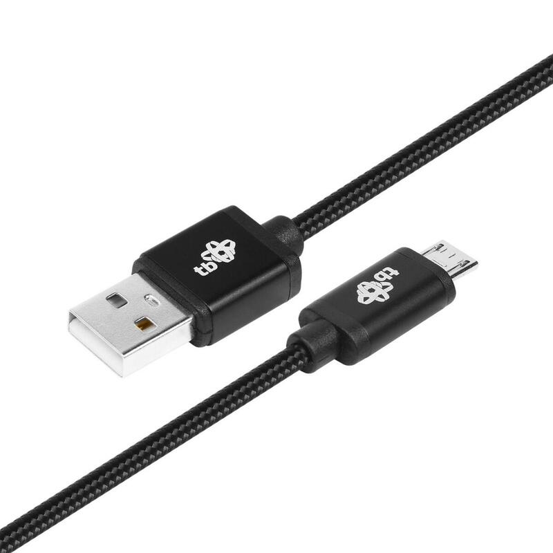 USB Cable -micro USB 1.5M. Black Sznurek