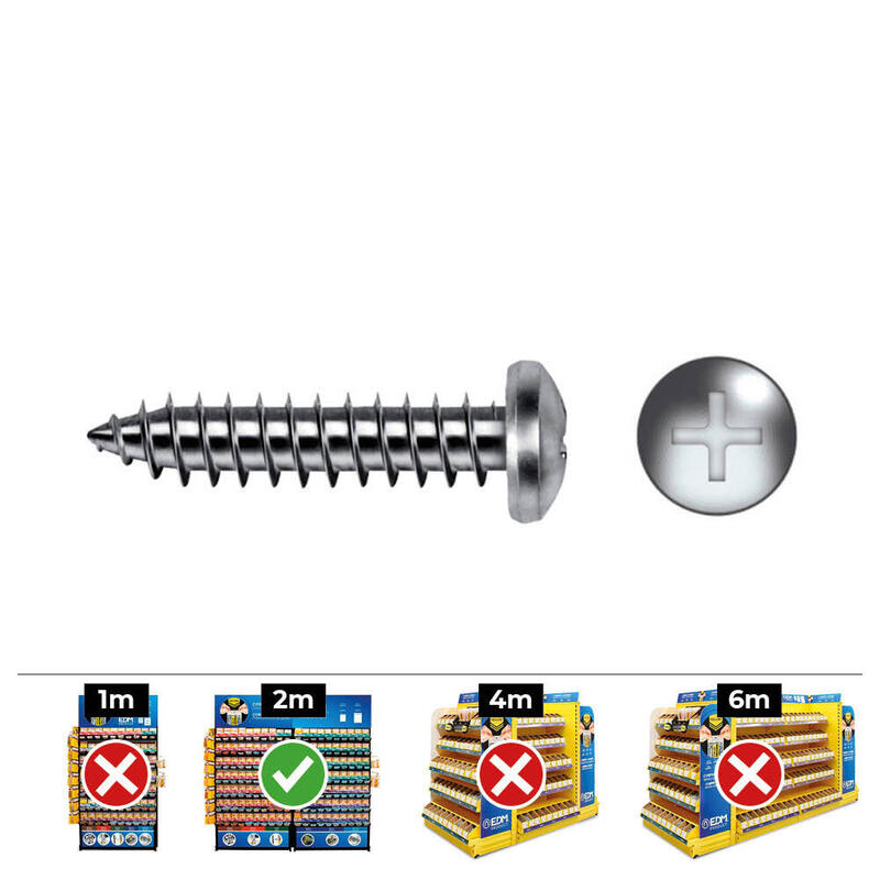 Celo Caja 100 Unid. Tornillo Chapa Alomada Philips Din/Ref 7981 5,5X50MM Zincado