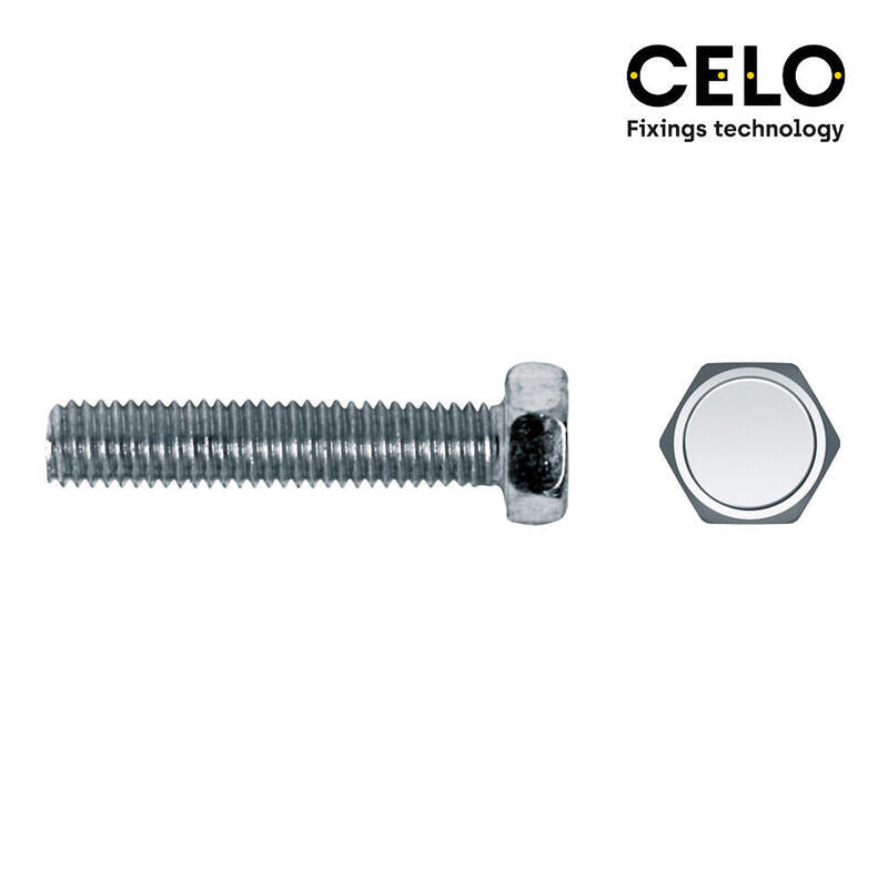 Celo Caja 50 Unid. Tornillo Metrica Hexagonal Din/Ref 933 Ø8X60MM Zincado