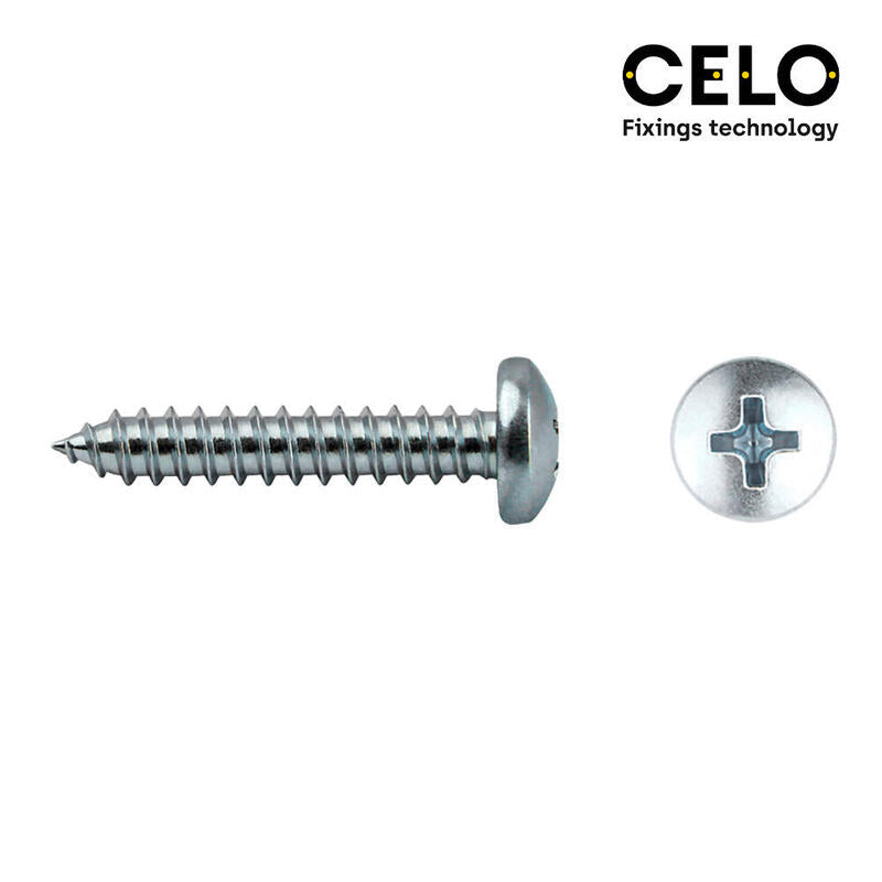 Celo Caja 500 Unid. Tornillo Chapa Alomada Philips Din/Ref 7981 3,9X13MM Zincado