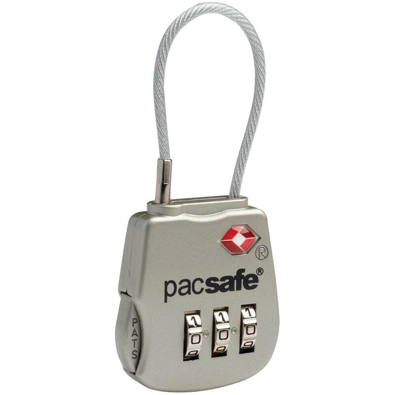 Pacsafe Padlock Prosafe 800 Tsa Cable Combination Lock Plata