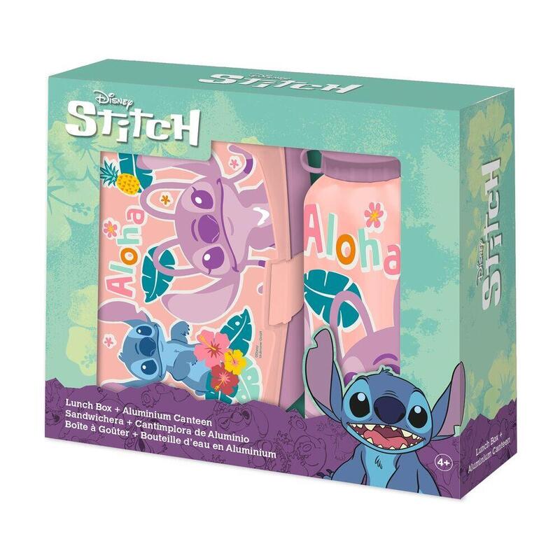 Cantimplora Aluminium + Sandwichera Stitch Disney 500ML