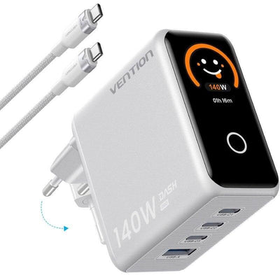 Vention Wall Charger GaN TZ-FCOI0-EU 3x USB Type-c + USB Cable Type-c 1x USB 140W — image 1