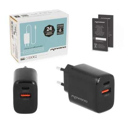 Charger GaN 20W USB-C Pd + USB-A Black — image 1