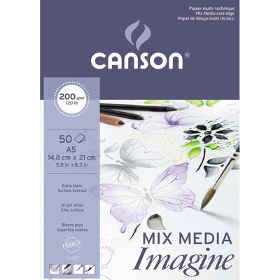 Canson Bloc Dibujo Imagine 50 Hojas Thin 200 Gr. 29,7X42CM -5U- — image 1