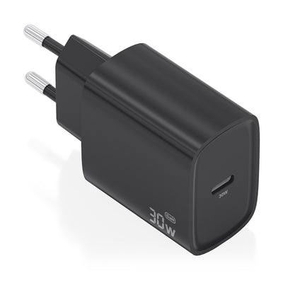 Aisens Charger GaN 30W, 1x USB-C PD 3.0, Black — image 1