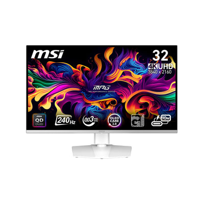 MSI Monitor Mpg 321URXW Qd-oled (31.5) 3840 X 2160 Pixels 4K Ultra HD White — image 1