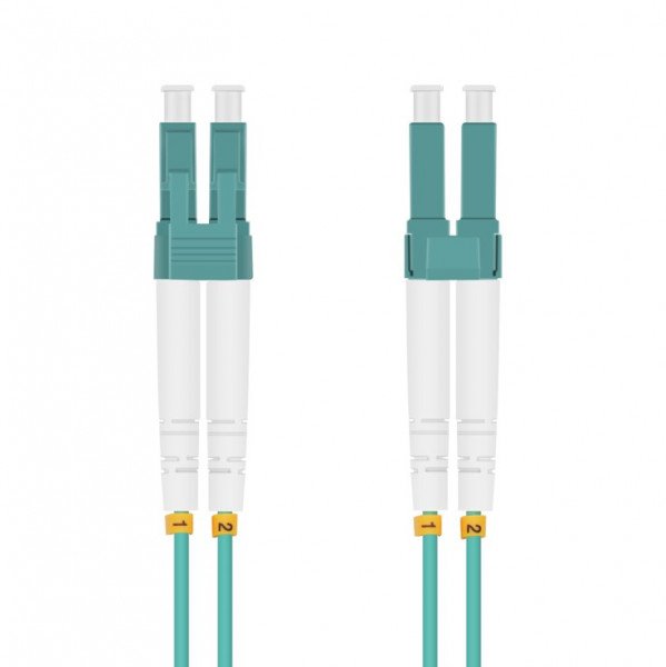 Helos Lwl Network Cable Lc/Lc Duplex 50/125?M OM3 Aqua 15,0M