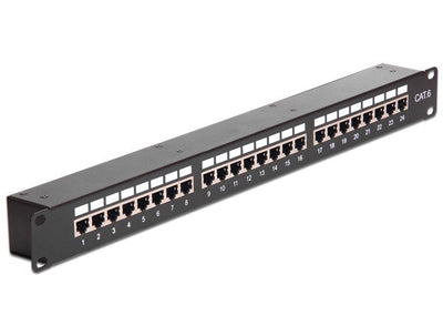Delock 43295 19 Patchpanel Delock 24-PORT CAT.6 Black — image 1