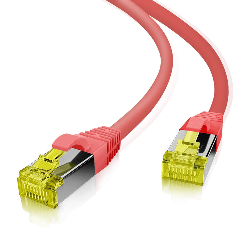 Helos 338723 Network Cable Red Yellow 7M CAT.6A S/FTP (s-STP)