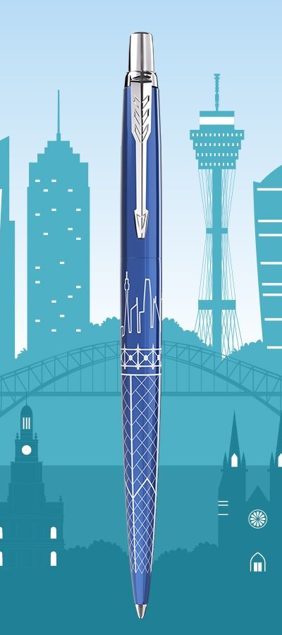 Parker 2198196 Pen Blue Pen Punta Retractable With Pulsador Medio 1 Pieces — image 1