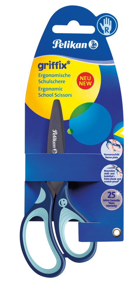 Pelikan Scissors Griffix SC1RB Blue Rechtsh. 1ER Blister — image 1