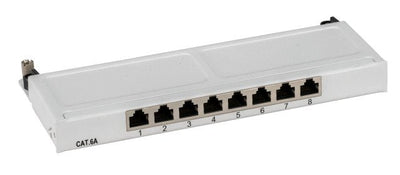 Efb Mini-patchpanel STP 8x RJ45 CAT.6A, 10 0,5HE, RAL7035 Grey — image 1