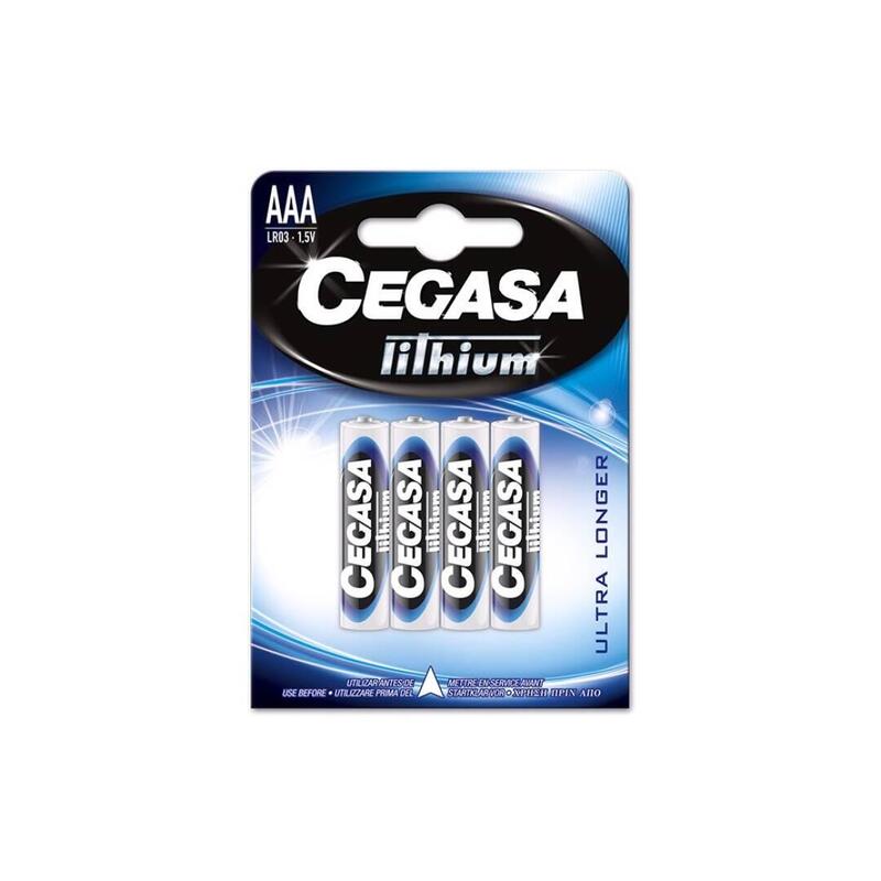 Cegasa Lithium Pack 4 Batteries Litio Aaa LR03 1.5V