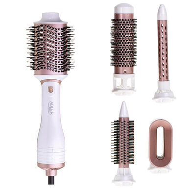 Adler Brush Hair Styler 5 1 Ad 2027, Número Niveles Calefacción 2, 1200W, White Perla, Oro Pink — image 1