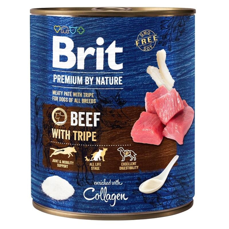 Brit Comida Húmeda Perros Premium By Nature Beef With Tripe 800G