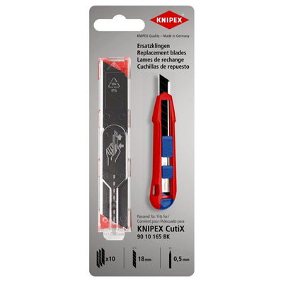 Knipex Cuchillas Spare Part 90 10 165 E02, 10 Pieces Cuchillas Spare Part Cúter Universal Cutix 90 10 165 Bk 9 — image 1