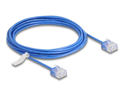 Delock RJ45 Network Cable CAT.6 UTP Ultra Slim 3M Aal With Kurzen Machon — image 1