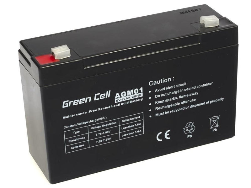 Green Cell Battery Agm 6V12AH