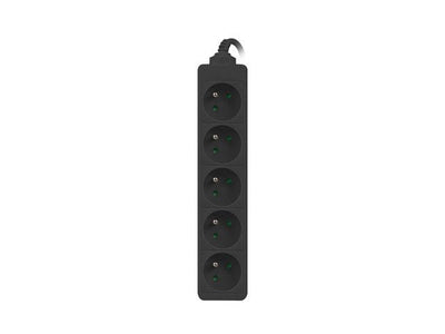Lanberg PS0-05E-0300-BK Base Múltiple 3M 5 Salidas AC Indoor Black — image 1