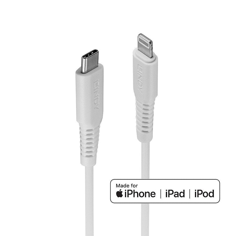 Lindy 31315 Cable Connector Lightning 0,5M White